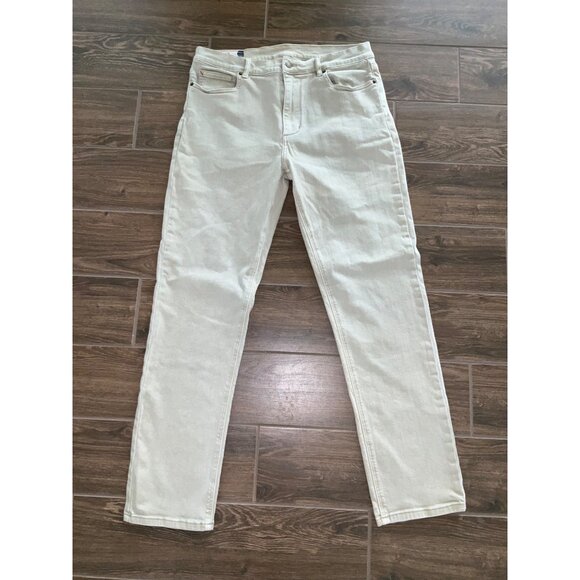 Marine Layer Slim Straight Men's 36x32 Neutral Khaki 5-Pocket Jeans - Picture 2 of 5